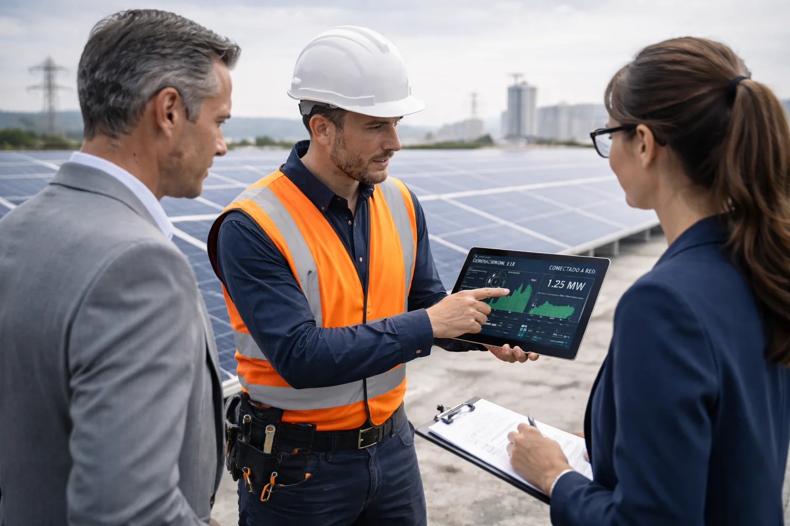 Banner de preguntas frecuentes para energ&iacute;a solar industrial
