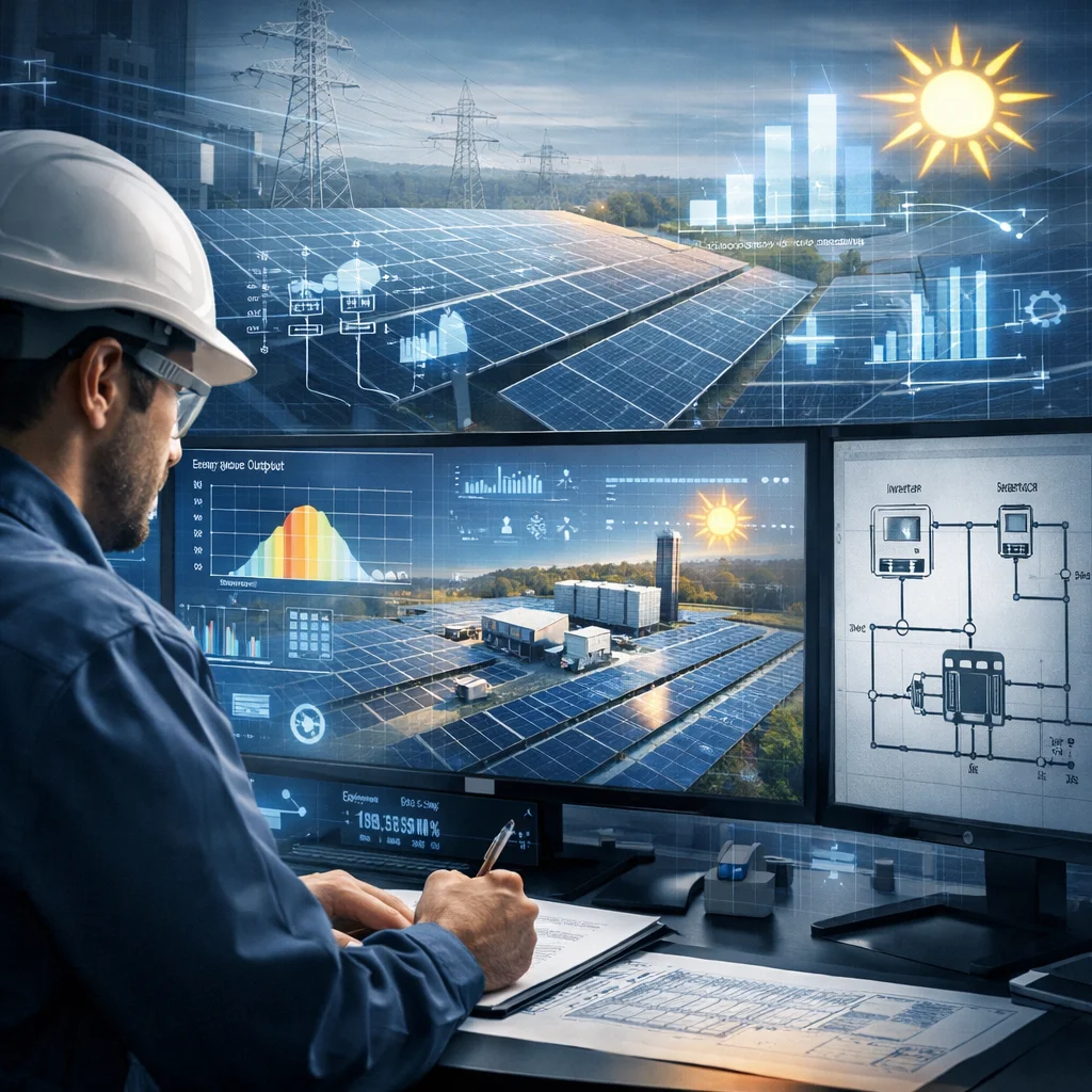 Ingenier&iacute;a solar industrial en planta