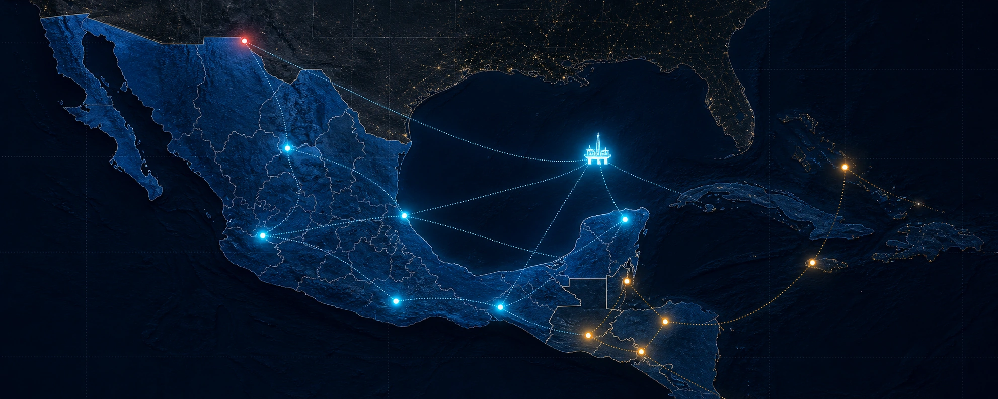 Alcance geográfico VMS Energy — México, Centroamérica y el Caribe