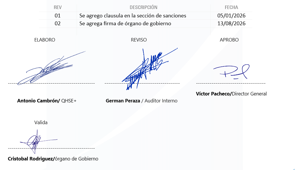 Documento Pol&iacute;tica Interna Antilavado VMS Energy