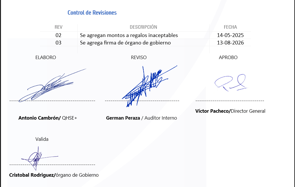 Documento Pol&iacute;tica Antisoborno VMS Energy