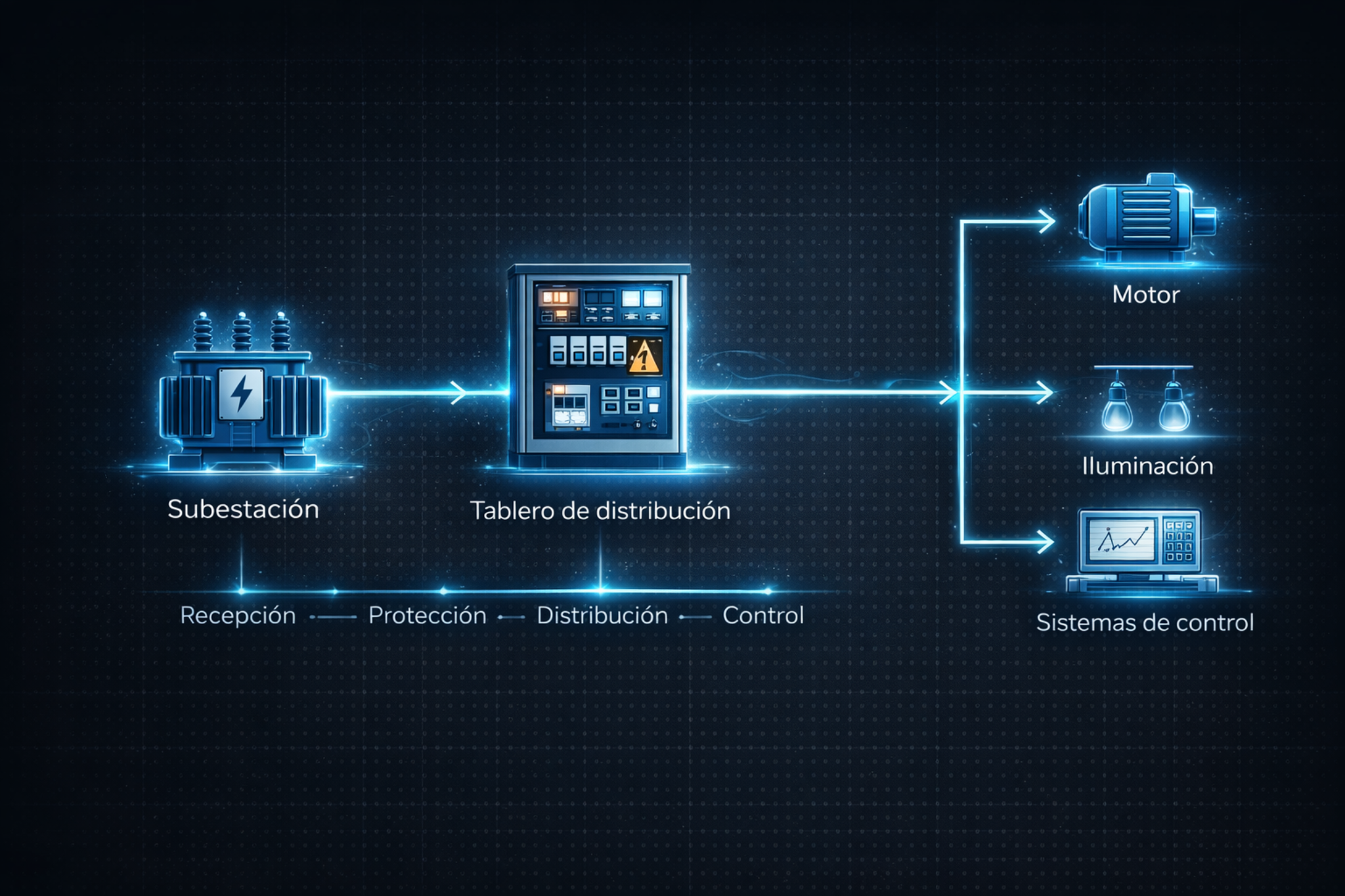 Tablero electrico para aplicacion industrial con configuracion modular